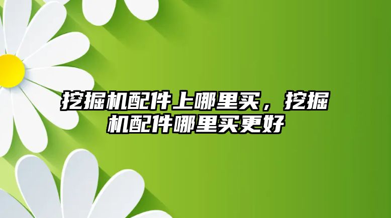 挖掘機配件上哪里買，挖掘機配件哪里買更好