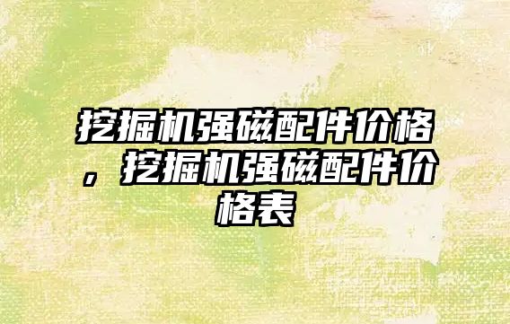 挖掘機強磁配件價格，挖掘機強磁配件價格表