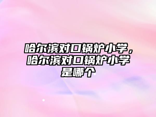 哈爾濱對口鍋爐小學，哈爾濱對口鍋爐小學是哪個