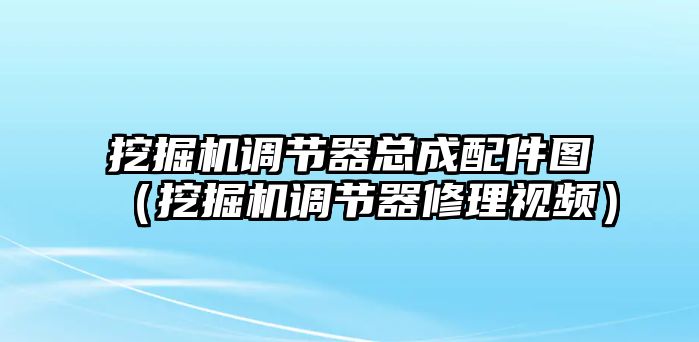 挖掘機調(diào)節(jié)器總成配件圖（挖掘機調(diào)節(jié)器修理視頻）