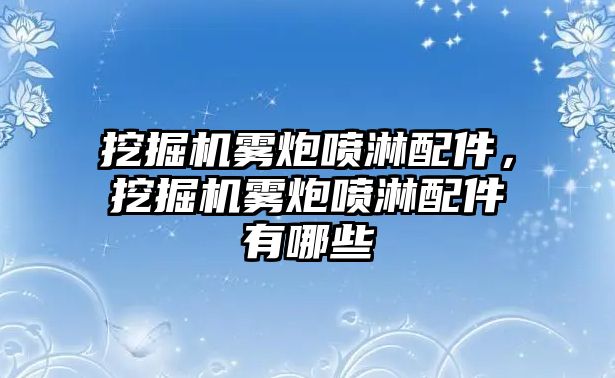 挖掘機霧炮噴淋配件，挖掘機霧炮噴淋配件有哪些