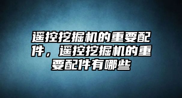 遙控挖掘機的重要配件，遙控挖掘機的重要配件有哪些