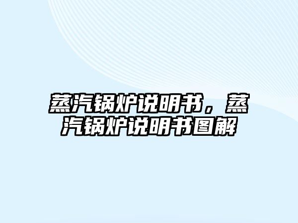 蒸汽鍋爐說明書，蒸汽鍋爐說明書圖解