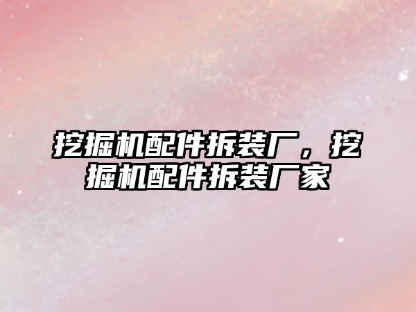 挖掘機配件拆裝廠，挖掘機配件拆裝廠家