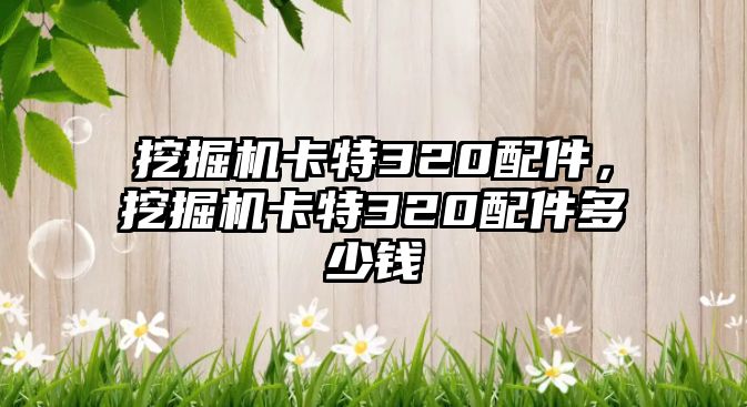 挖掘機卡特320配件，挖掘機卡特320配件多少錢