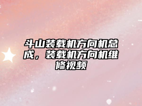 斗山裝載機方向機總成，裝載機方向機維修視頻