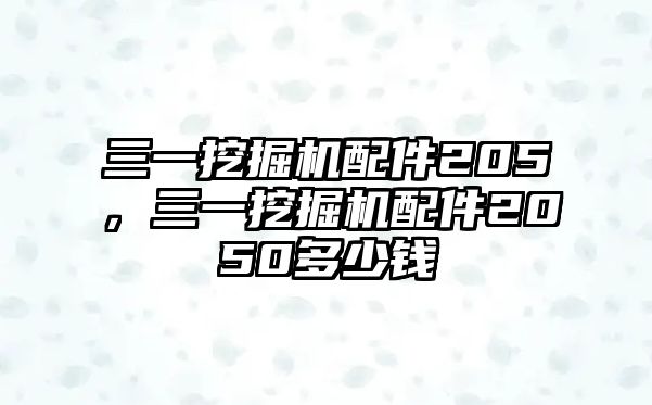 三一挖掘機(jī)配件205，三一挖掘機(jī)配件2050多少錢