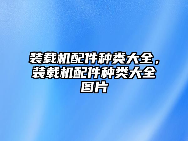 裝載機配件種類大全，裝載機配件種類大全圖片