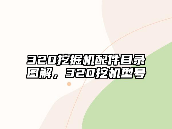 320挖掘機配件目錄圖解，320挖機型號