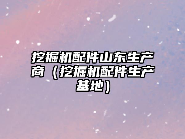 挖掘機配件山東生產商（挖掘機配件生產基地）