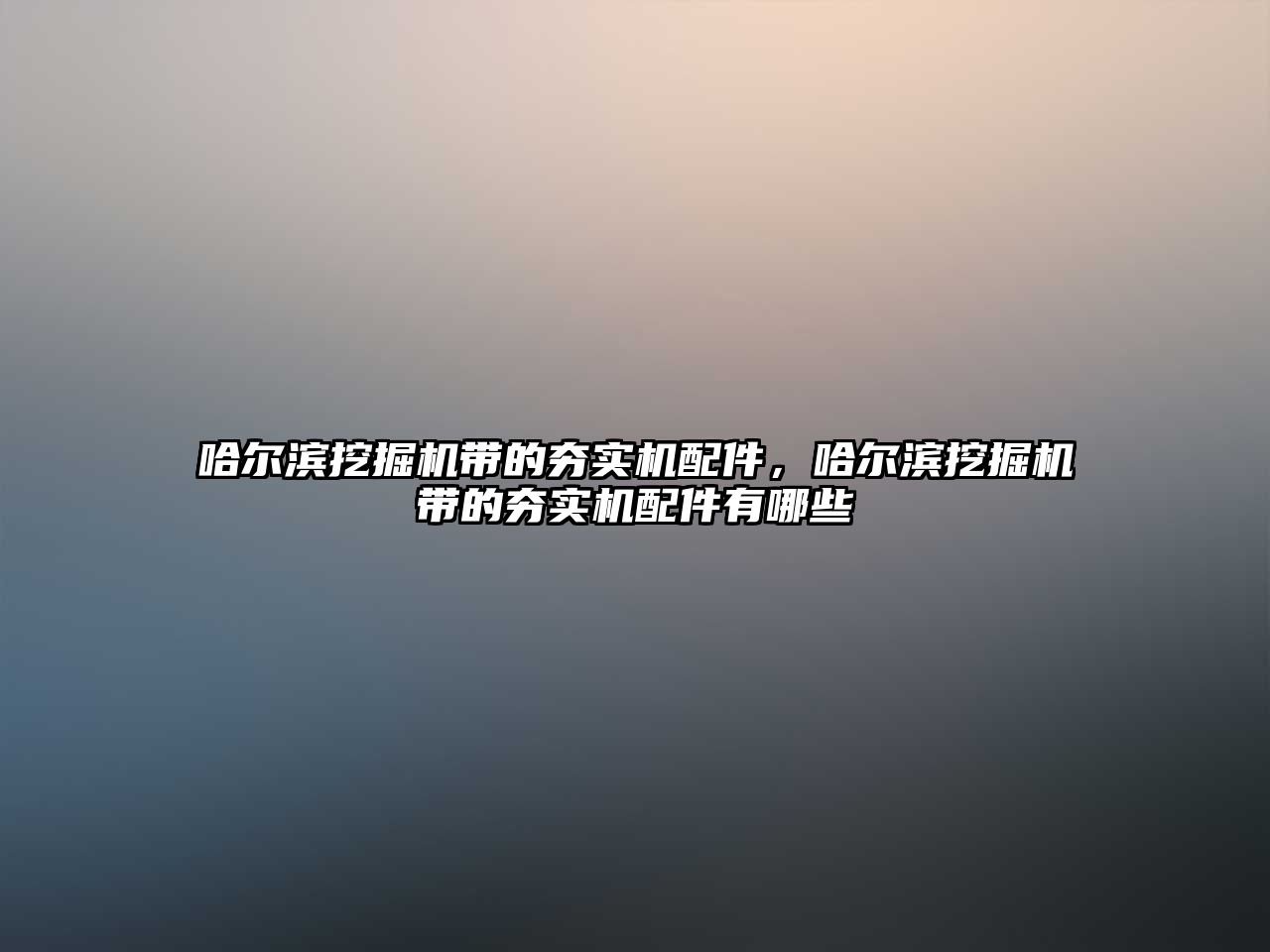 哈爾濱挖掘機帶的夯實機配件，哈爾濱挖掘機帶的夯實機配件有哪些