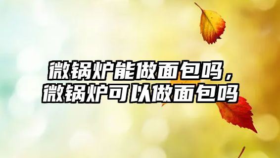 微鍋爐能做面包嗎，微鍋爐可以做面包嗎