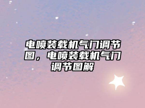 電噴裝載機氣門調節圖，電噴裝載機氣門調節圖解