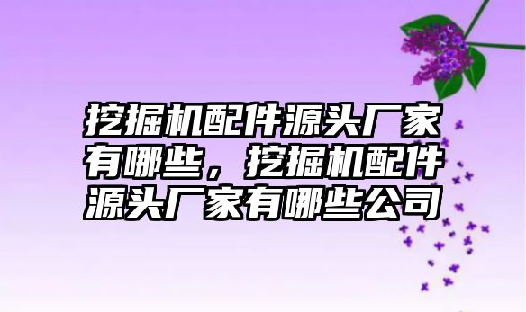 挖掘機配件源頭廠家有哪些，挖掘機配件源頭廠家有哪些公司