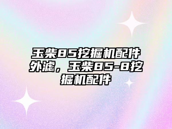 玉柴85挖掘機(jī)配件外濾，玉柴85-8挖掘機(jī)配件