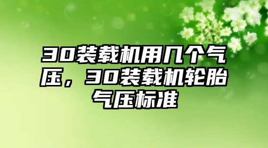 30裝載機用幾個氣壓，30裝載機輪胎氣壓標準