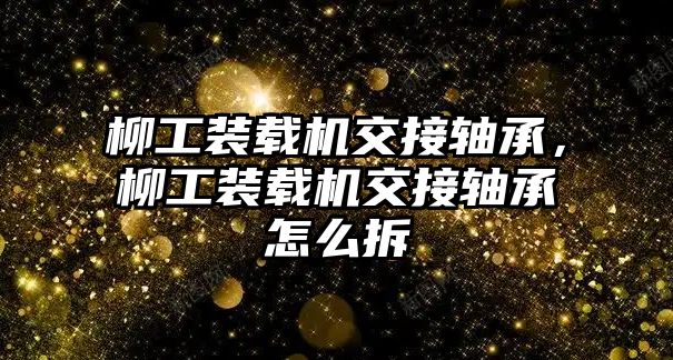 柳工裝載機(jī)交接軸承，柳工裝載機(jī)交接軸承怎么拆