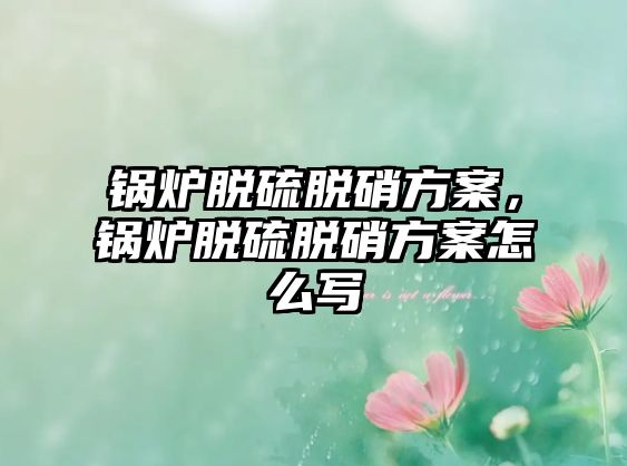 鍋爐脫硫脫硝方案，鍋爐脫硫脫硝方案怎么寫