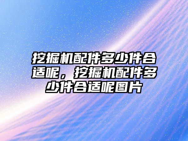 挖掘機配件多少件合適呢，挖掘機配件多少件合適呢圖片