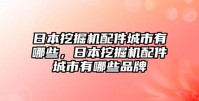 日本挖掘機配件城市有哪些，日本挖掘機配件城市有哪些品牌