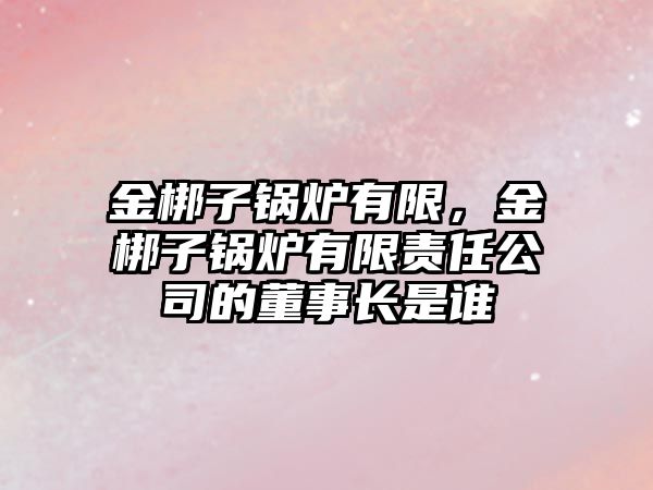 金梆子鍋爐有限，金梆子鍋爐有限責(zé)任公司的董事長是誰