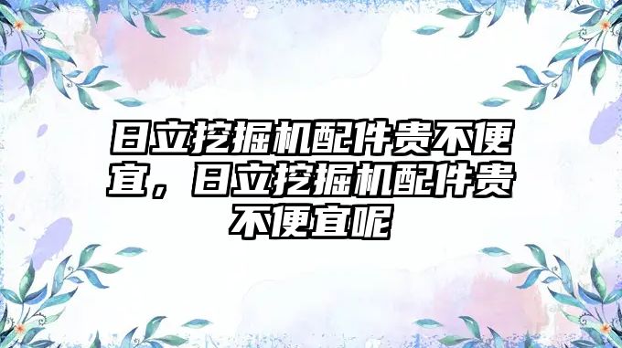 日立挖掘機配件貴不便宜，日立挖掘機配件貴不便宜呢