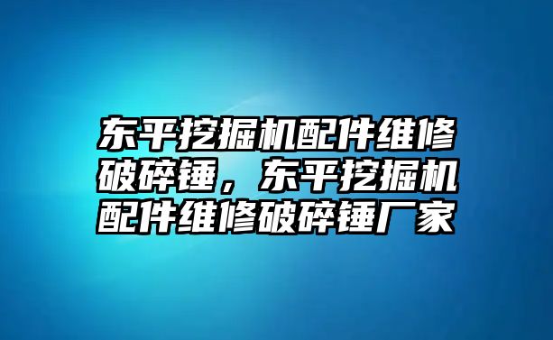 東平挖掘機配件維修破碎錘，東平挖掘機配件維修破碎錘廠家