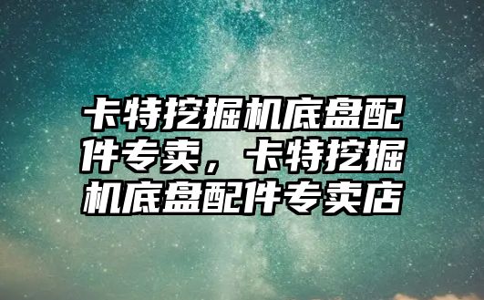 卡特挖掘機底盤配件專賣，卡特挖掘機底盤配件專賣店