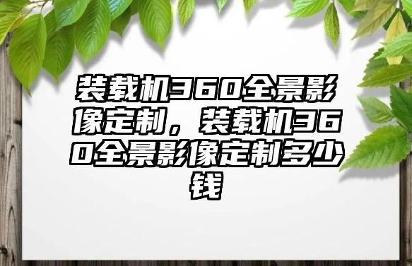 裝載機360全景影像定制，裝載機360全景影像定制多少錢