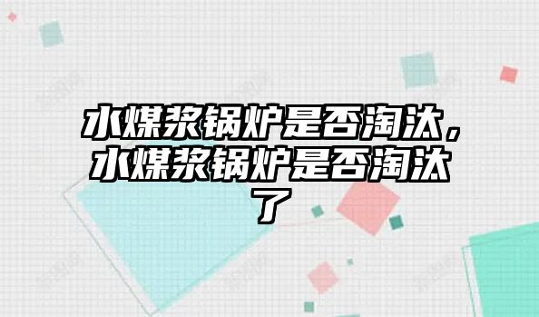 水煤漿鍋爐是否淘汰，水煤漿鍋爐是否淘汰了