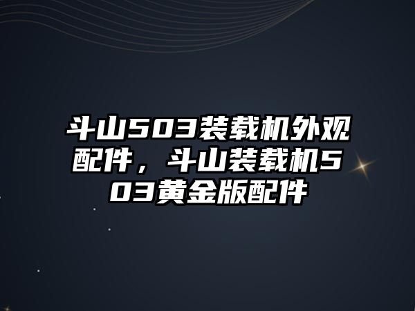 斗山503裝載機外觀配件，斗山裝載機503黃金版配件