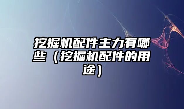 挖掘機(jī)配件主力有哪些（挖掘機(jī)配件的用途）