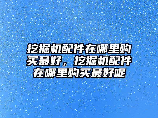 挖掘機配件在哪里購買最好，挖掘機配件在哪里購買最好呢