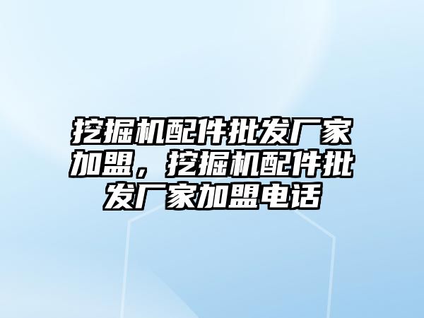 挖掘機配件批發廠家加盟，挖掘機配件批發廠家加盟電話