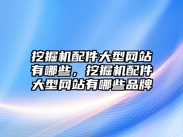 挖掘機配件大型網站有哪些，挖掘機配件大型網站有哪些品牌