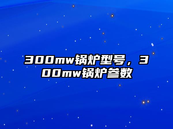 300mw鍋爐型號，300mw鍋爐參數