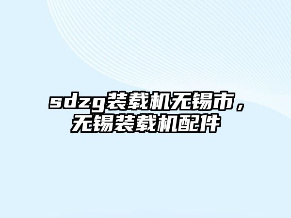 sdzg裝載機無錫市，無錫裝載機配件