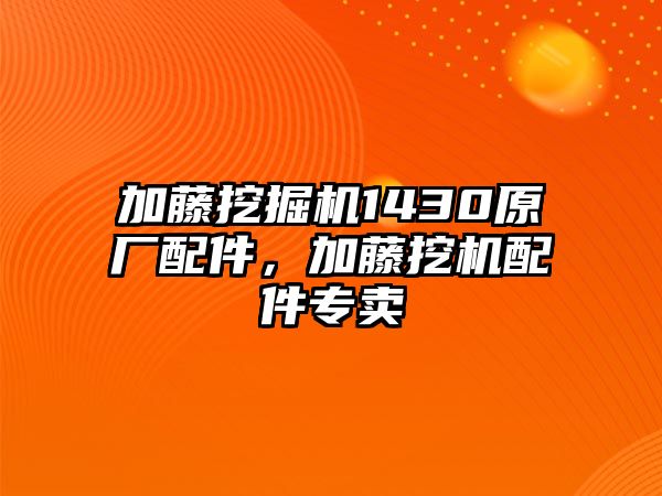 加藤挖掘機(jī)1430原廠配件，加藤挖機(jī)配件專賣