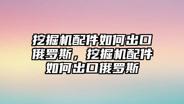 挖掘機配件如何出口俄羅斯，挖掘機配件如何出口俄羅斯