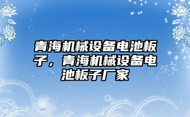 青海機械設備電池板子，青海機械設備電池板子廠家