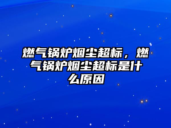 燃氣鍋爐煙塵超標，燃氣鍋爐煙塵超標是什么原因