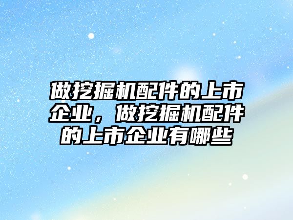 做挖掘機配件的上市企業(yè)，做挖掘機配件的上市企業(yè)有哪些