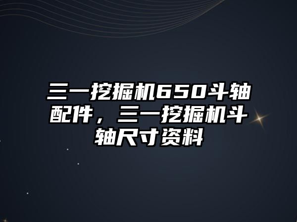 三一挖掘機650斗軸配件，三一挖掘機斗軸尺寸資料