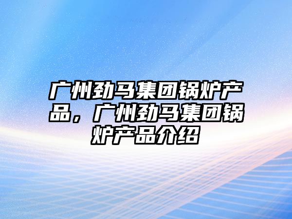 廣州勁馬集團鍋爐產品，廣州勁馬集團鍋爐產品介紹