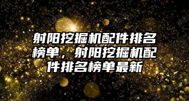 射陽挖掘機配件排名榜單，射陽挖掘機配件排名榜單最新