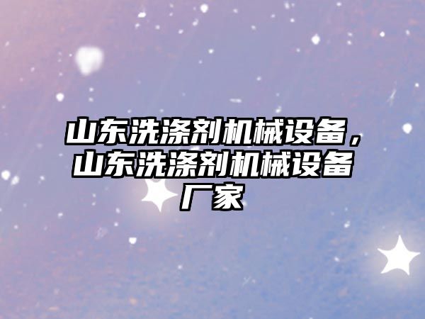 山東洗滌劑機(jī)械設(shè)備，山東洗滌劑機(jī)械設(shè)備廠家