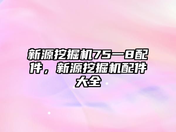 新源挖掘機(jī)75一8配件，新源挖掘機(jī)配件大全