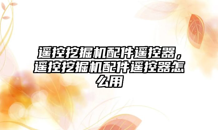 遙控挖掘機配件遙控器，遙控挖掘機配件遙控器怎么用