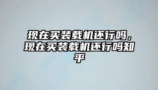 現在買裝載機還行嗎，現在買裝載機還行嗎知乎