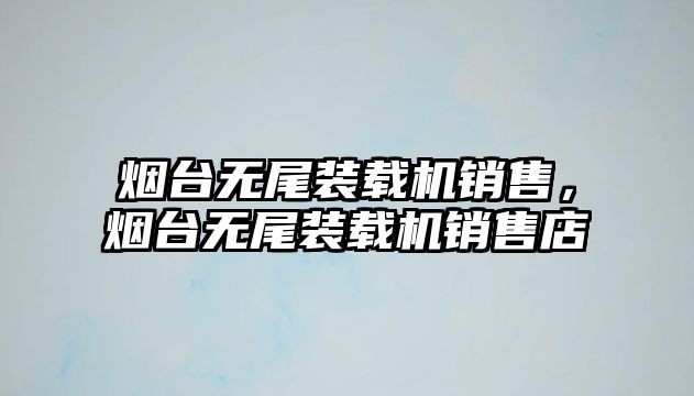 煙臺(tái)無尾裝載機(jī)銷售，煙臺(tái)無尾裝載機(jī)銷售店